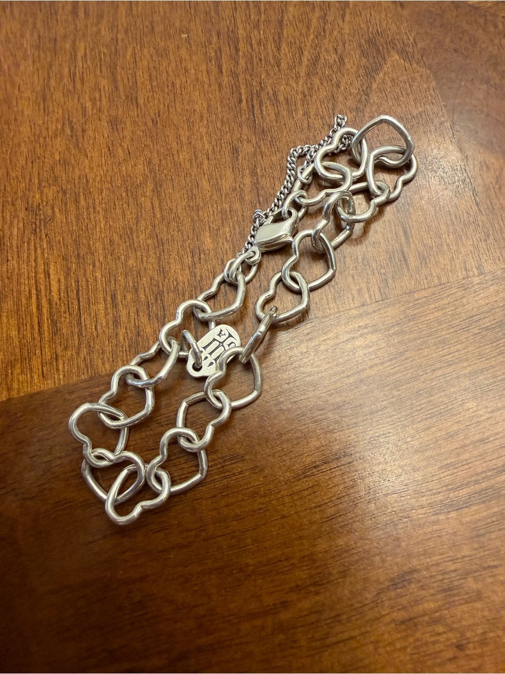 James Avery Silver Link Heart Bracelet